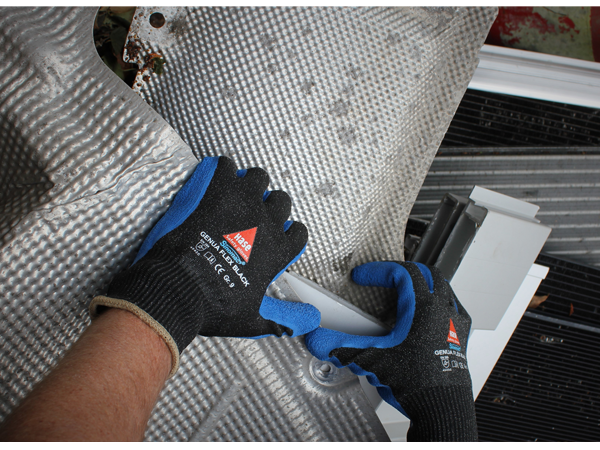 Power Grip 2 Montage Handschuh Klett Lederhandschuhe Ziegen Nappa Leder Größe 9 