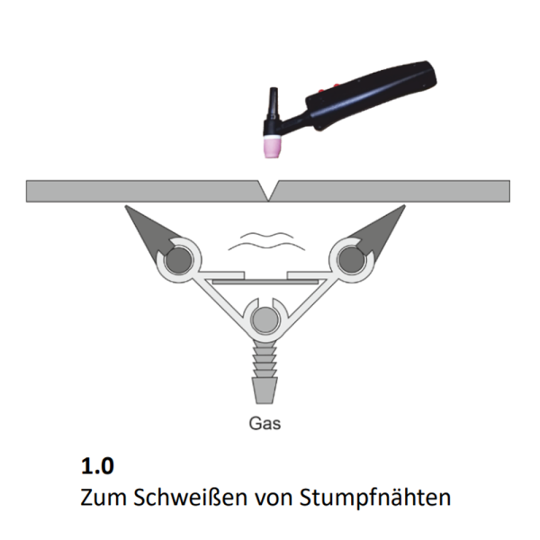 Schutzgas-Winkel-Profil Stumpfnähte 300 mm